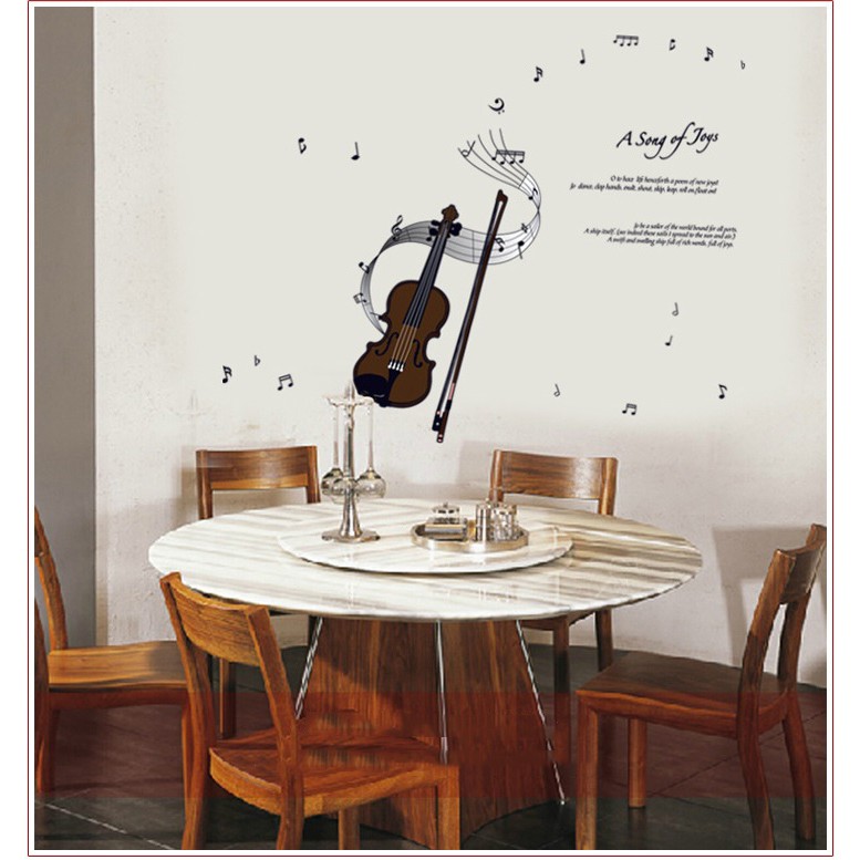 Decal dán tường Piano và Guitar AmyShop