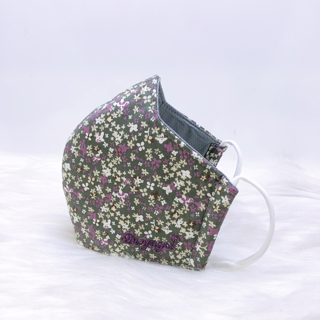 Khẩu trang vải Hoa nhí cao cấp Duy Ngọc-chống bụi bẩn, tia UV hiệu quả, hàng chính hãng (5182)