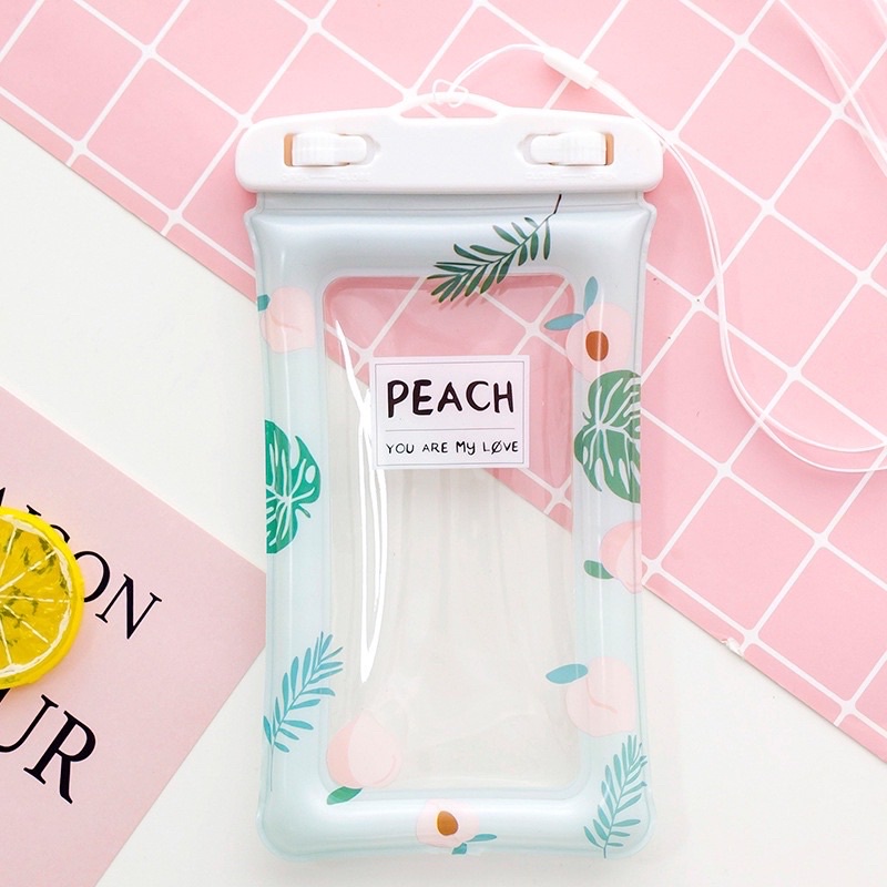 Túi Điện Thoại Chống Nước Túi Chống Thấm Nước Cho Điện Thoại Đi Biển Đi Bơi Họa Tiết Dễ Thương, Túi Chống Nước Đa Năng