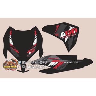 Tem rời air blade 2016-2019 - 05 che tem adn limited xe den