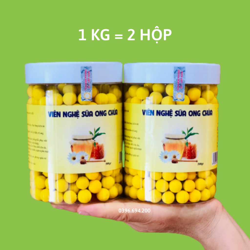 1Kg = 2 Hộp Viên Nghệ Sữa Ong Chúa, Đẹp Da, Tăng Cân, Giảm Cân, Hỗ Trợ Người Đau Dạ Dày, Có Chứng Nhận An Toàn Thực Phẩm