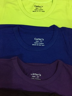 Combo 3 áo thun carter's dài tay
