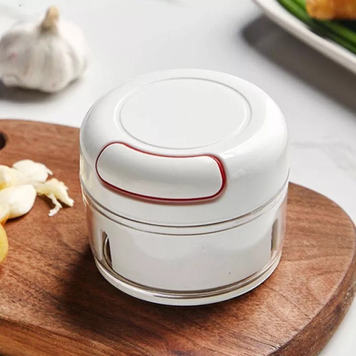 Dụng cụ xay tỏi ớt cầm tay đa năng, Máy xay tỏi KÉO TAY Mini, Xay tỏi mini