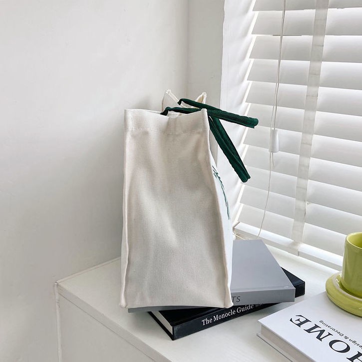 Túi Vải Họa Tiết Starbucks, Túi Denim Canvas Nữ Thời Trang