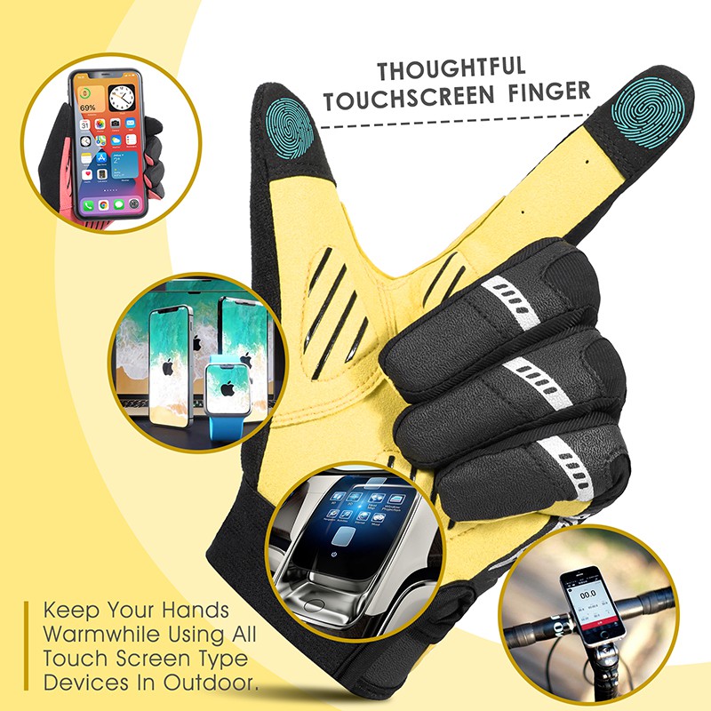 Đôi găng tay WEST BIKING chạy xe đạp thể thao sử dụng được màn hình cảm ứng thoáng khí chống trượt thời trang