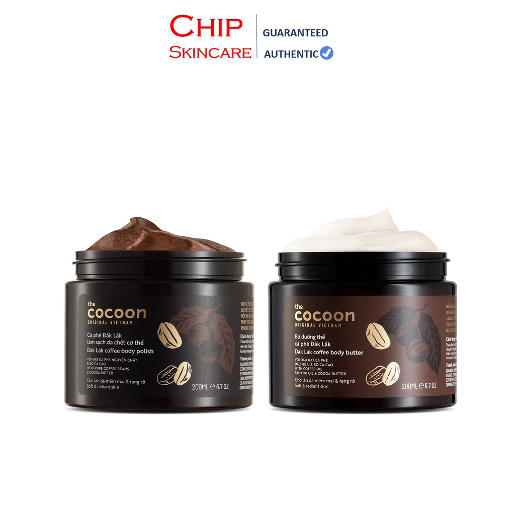 Tẩy Da Chết Body Cocoon & Bơ Dưỡng Thể Cocoon 200ml