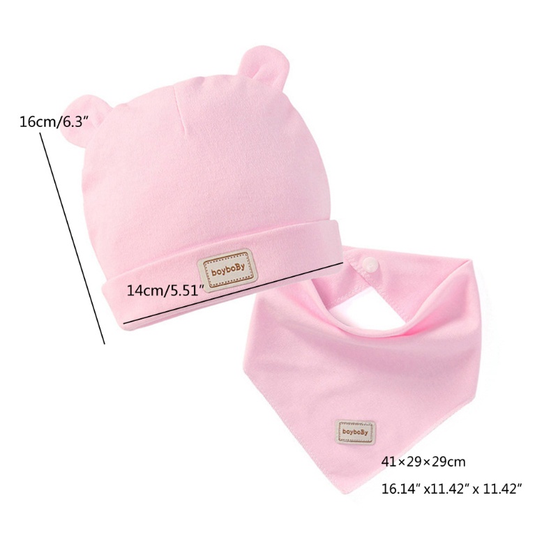 Bộ 2 Yếm Ăn Bằng Cotton Mềm Mại Màu Trơn Giữ Ấm Cho Bé