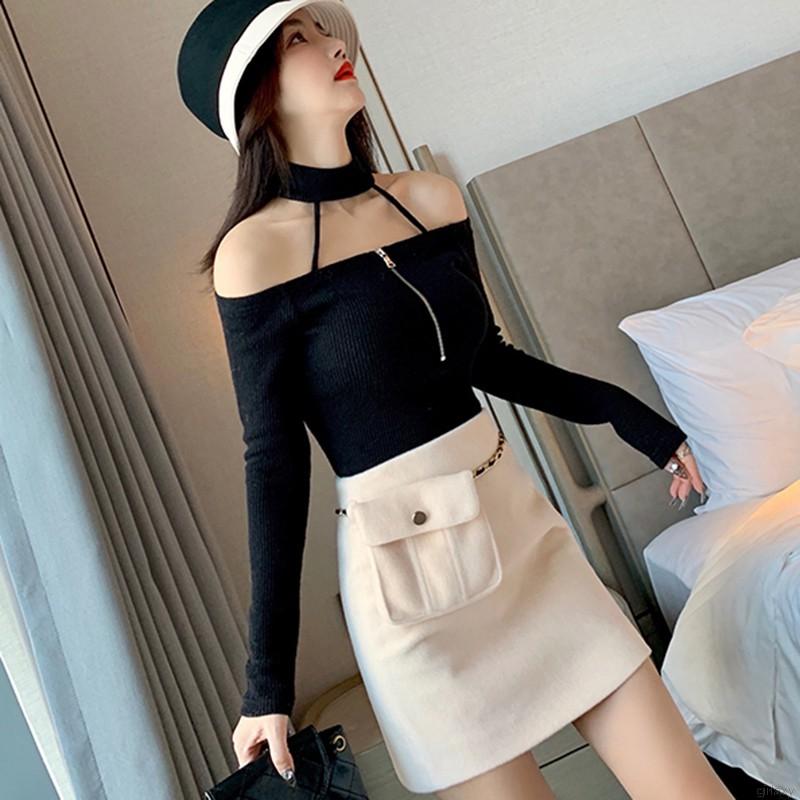 Áo thun dài tay hở vai gợi cảm dành cho nữ