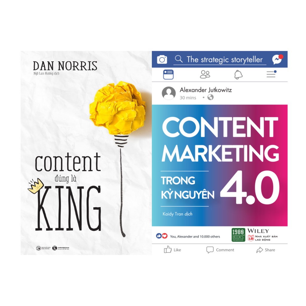 Sách Combo 2 Cuốn: Content Đúng Là King + Content Marketing Trong Kỷ Nguyên 4.0
