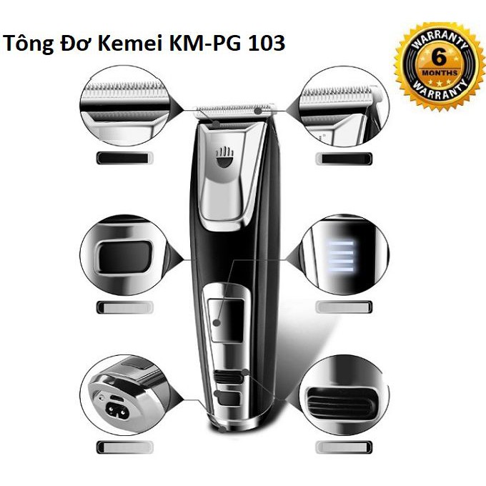 TÔNG ĐƠ CẮT TÓC, TÔNG ĐƠ CHẤN VIỀN KEMEI KM-PG103 CHÍNH HÃNG