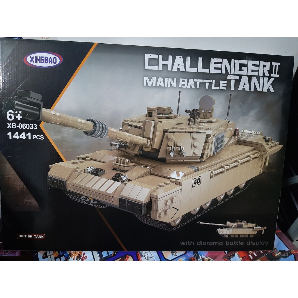 (CÓ SẴN) Lắp ghép Mô hình Tank  Army xingbao xb06033 Xe Tank Challenger II của Anh 1441 Chi Tiết