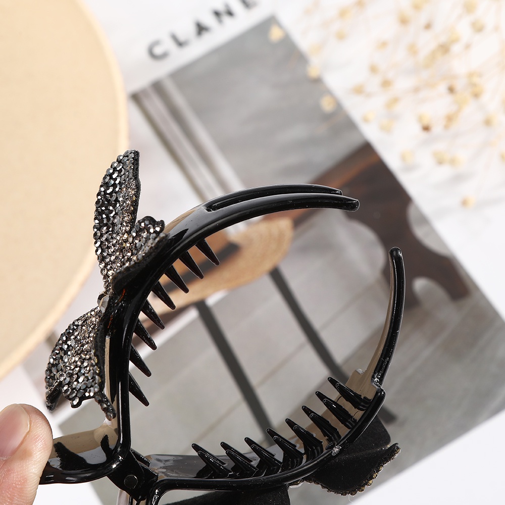 Haimeikang Kẹp tóchình bướm đính kim cương nhân tạo thời trang Hàn Quốc cho nữ