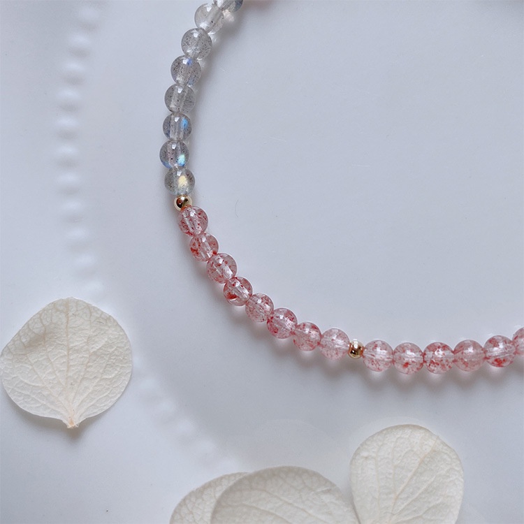 [Hàng Mới Về] Niche Vòng Tay Đính Pha Lê Mặt Trăng Xám Thiết Kế Mới Chính Hãng Niche