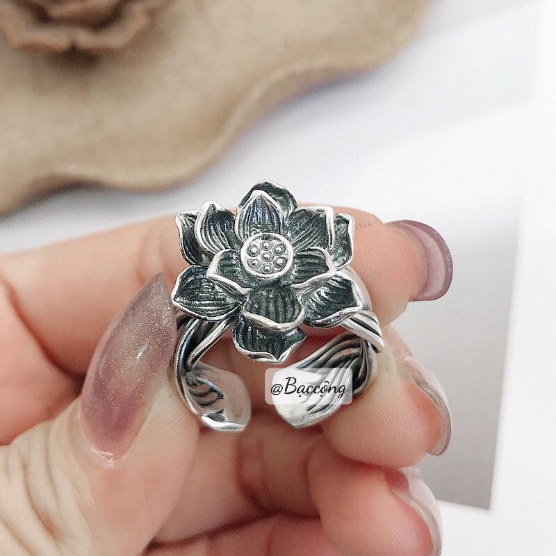 Bộ sản phẩm hoa sen bạc 999