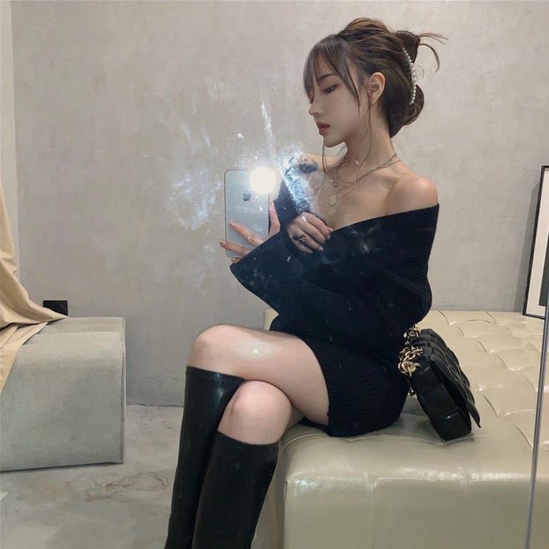 Đầm trễ vai taobao hàng QC cao cấp-Dưới52kg-Minhyenshop