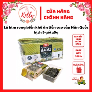 Lá kim rong biển khô  ăn liền cao cấp Hàn Quốc bịch 9 gói x5g
