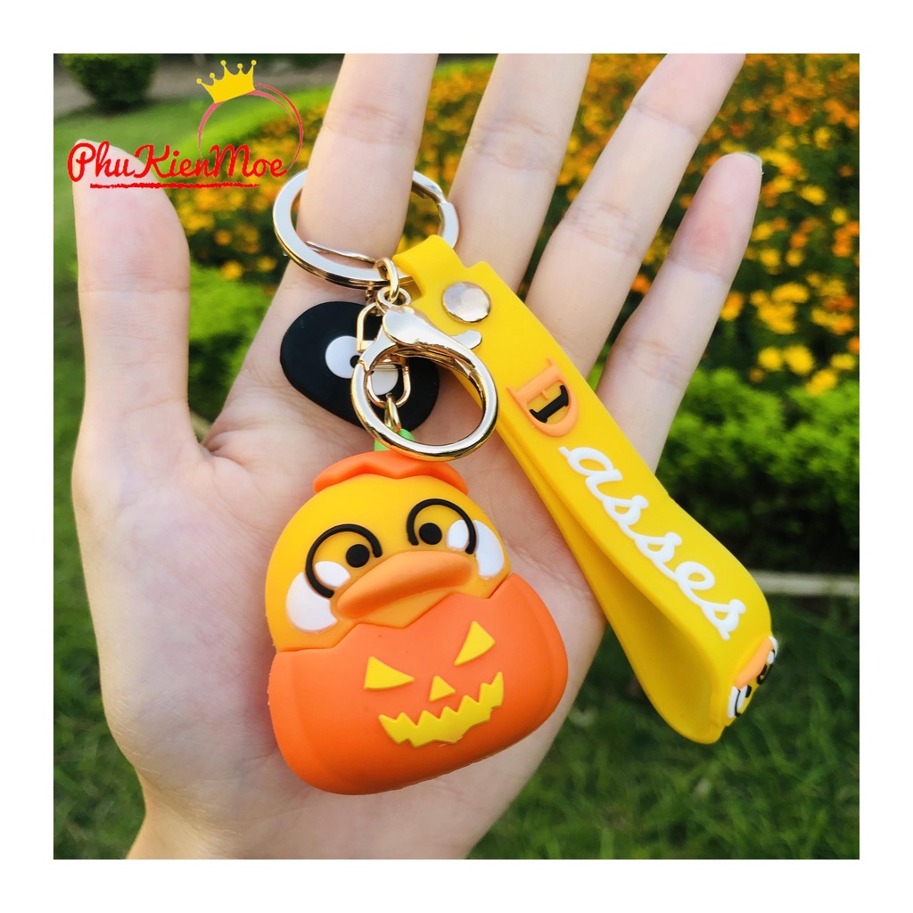 Móc khóa hình Chú Vịt đeo kính dễ thương 2 mẫu loại 1