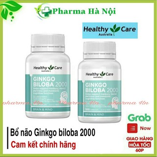 Bổ não GINKGO BILOBA 2000mg Healthy Care lọ 100 viên