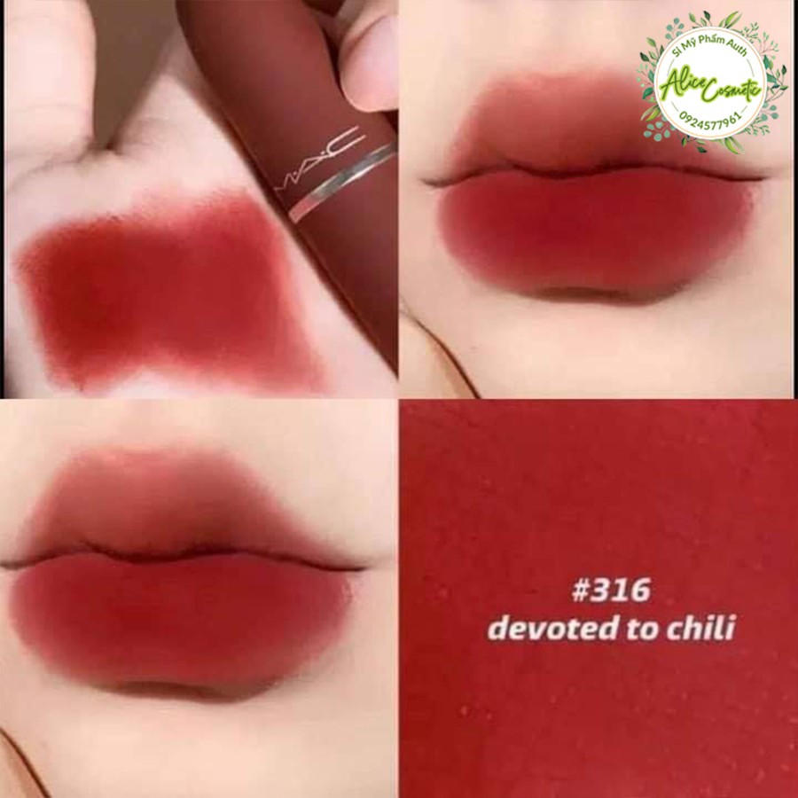 [HÀNG AUTH GIÁ SỈ] Son MAC Devoted To Chili Màu 316 Đỏ Gạch giá sỉ