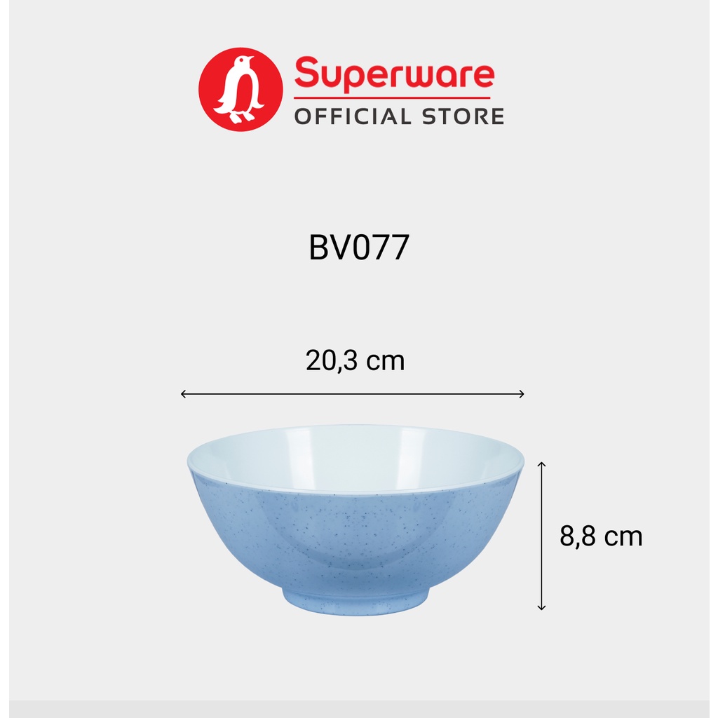 Tô Cơm Màu Blue Stone Chất Liệu 100% Melamine | Superware Thái Lan