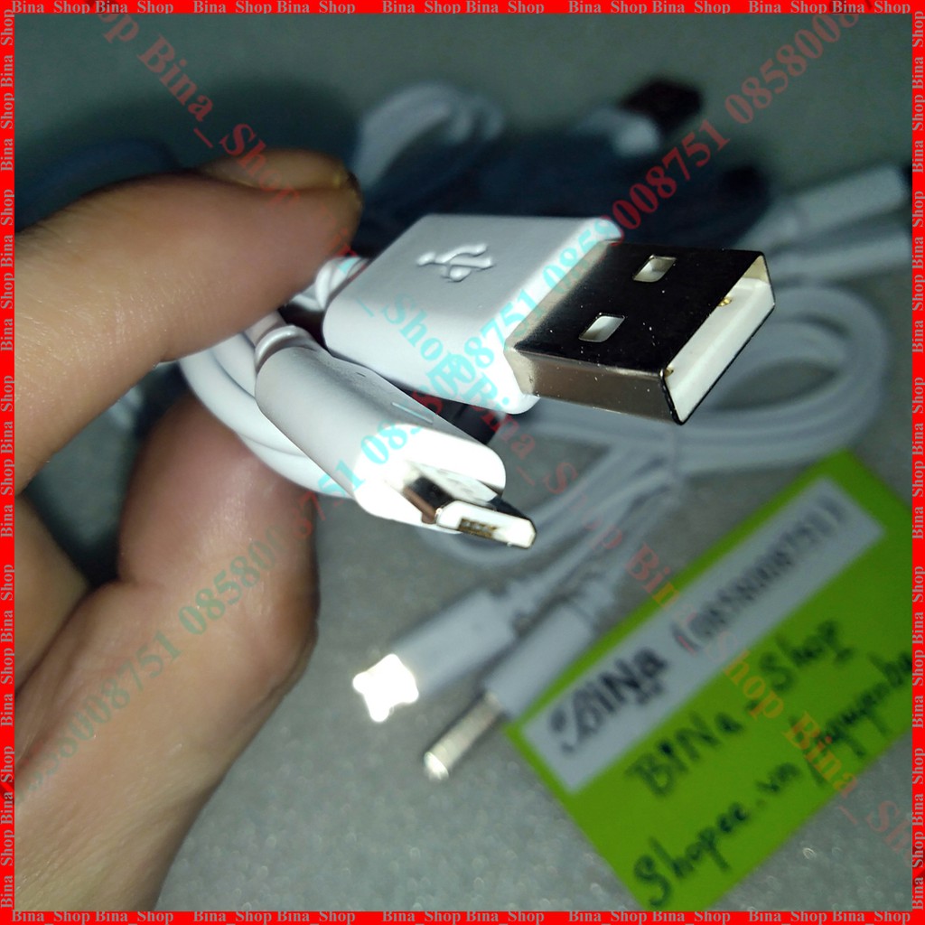 Cáp sạc Micro USB 5V2A dài 1 mét màu trắng/đen cáp dày chắc chắn