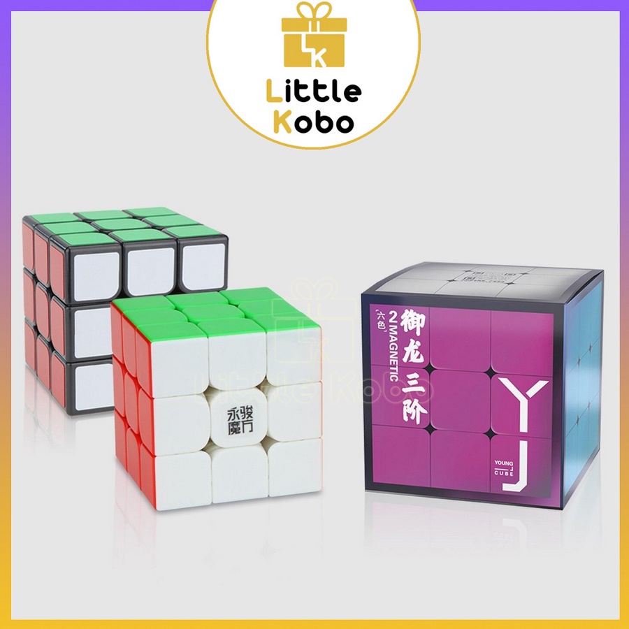Rubik 3x3 YJ YuLong V2 M 3x3 YongJun V2M Nam Châm Rubic 3 Tầng Đồ Chơi Trí Tuệ Trẻ Em Phát Triển Tư Duy - Little Kobo