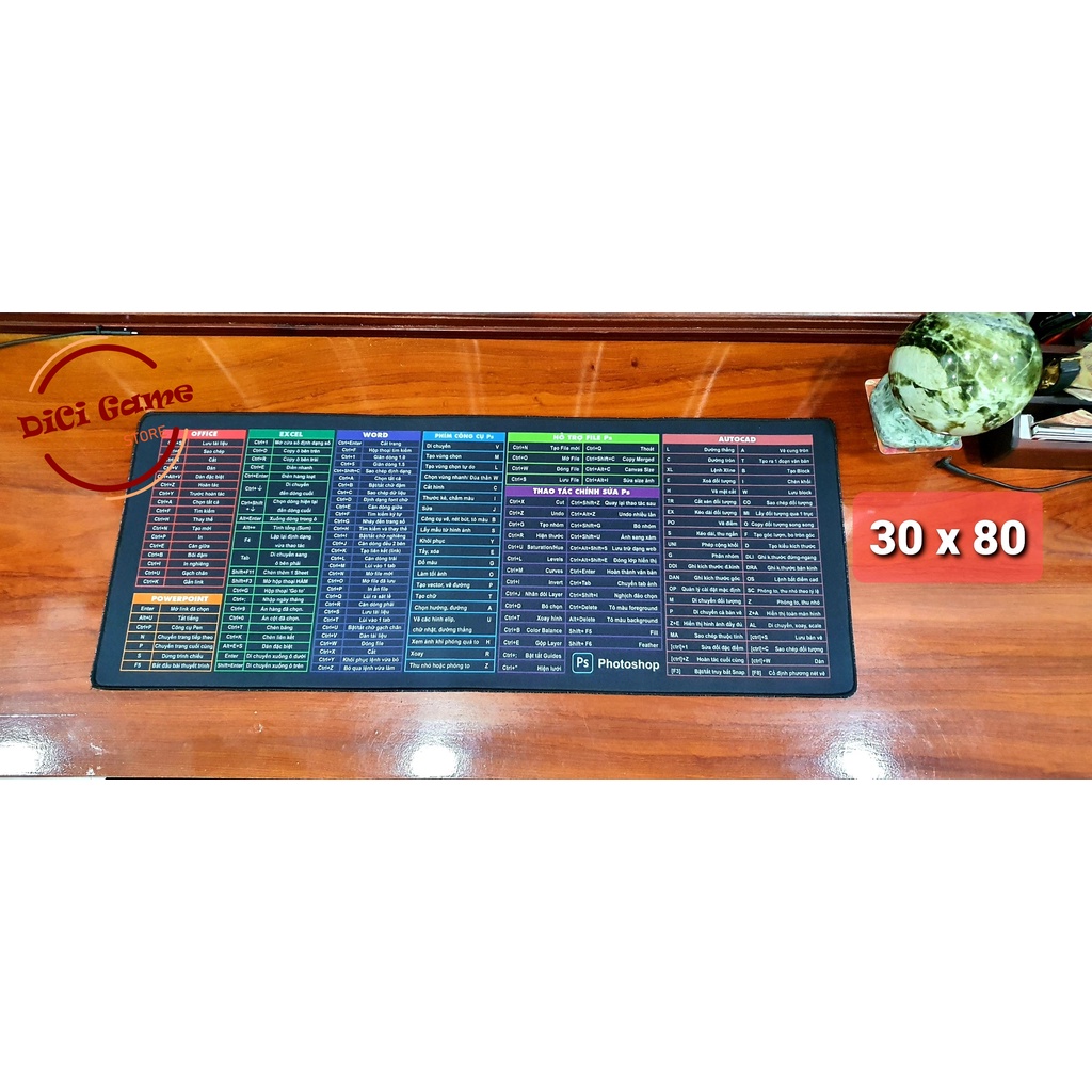 [FREESHIP] Bàn Di Chuột, Pad Chuột, Lót Chuột Phím Tắt Văn Phòng Cao Cấp | BigBuy360 - bigbuy360.vn