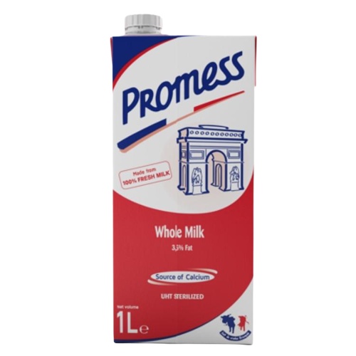 Date 6/2024-Thùng 6 hộp 1L sữa tươi không đường nguyên kem Promess .