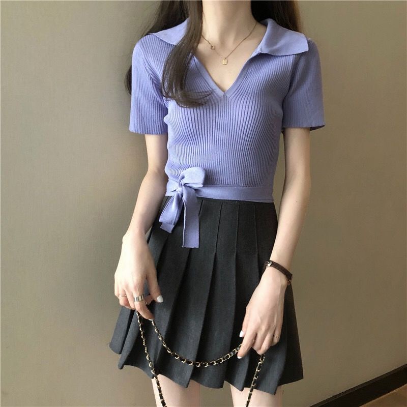 Áo Thun Nữ NgắN Tay Cổ Chữ V ThờI Trang Cho Áo phông Nữ NZ-TX-240