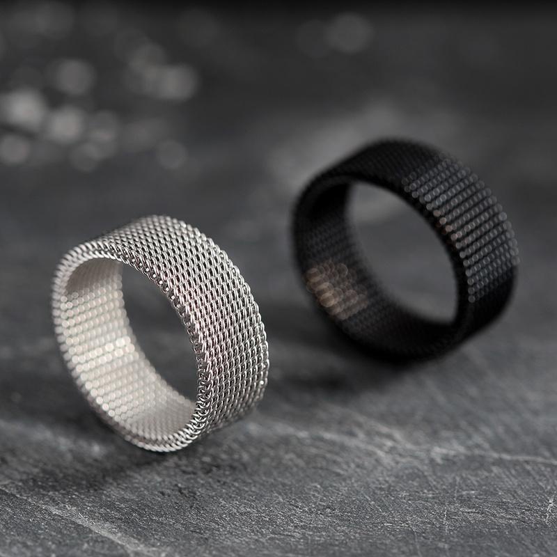Nhẫn Nam Nữ Xích Elas Ring Phong Cách Hiphop Màu Đen Bạc Đẹp Cao Cấp - Nhẫn Chất liệu Titan Không Gỉ - Elas Ring Maxshop