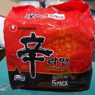 5 gói  Mì Shin Ramyun Nongshim Hàn Quốc lốc 5 gói*120g