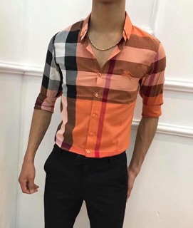 Sơ mi kẻ nam nữ burberry