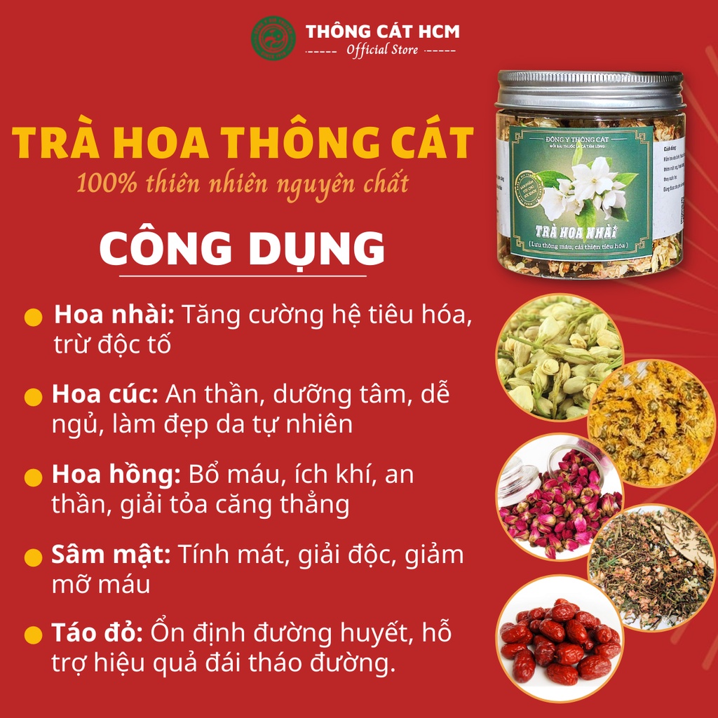 Set trà hoa ý nghĩa Tết 2022 - Bộ trà Cánh Hoa Mùa Xuân Thông Cát HCM - Trà hoa ngũ vị  đẹp, sang trọng | BigBuy360 - bigbuy360.vn