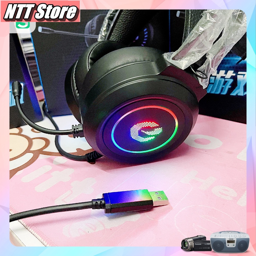 Tai nghe Game JRS chụp tai có mic Jack Cắm USB âm thanh 71 Fullbox  bass cực hay -  NTT Store