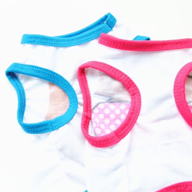 Áo Thun Cotton Không Tay In Họa Tiết Xinh Xắn Dành Cho Cún Cưng