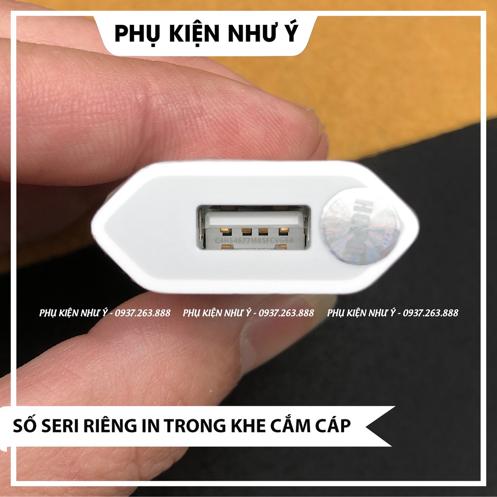 Bộ Sạc IP 6/6s/7/8/X Bóc Máy - Hàng Zin 100% Chính Hãng - Bảo Hành 12 Tháng Lỗi 1 Đổi 1.