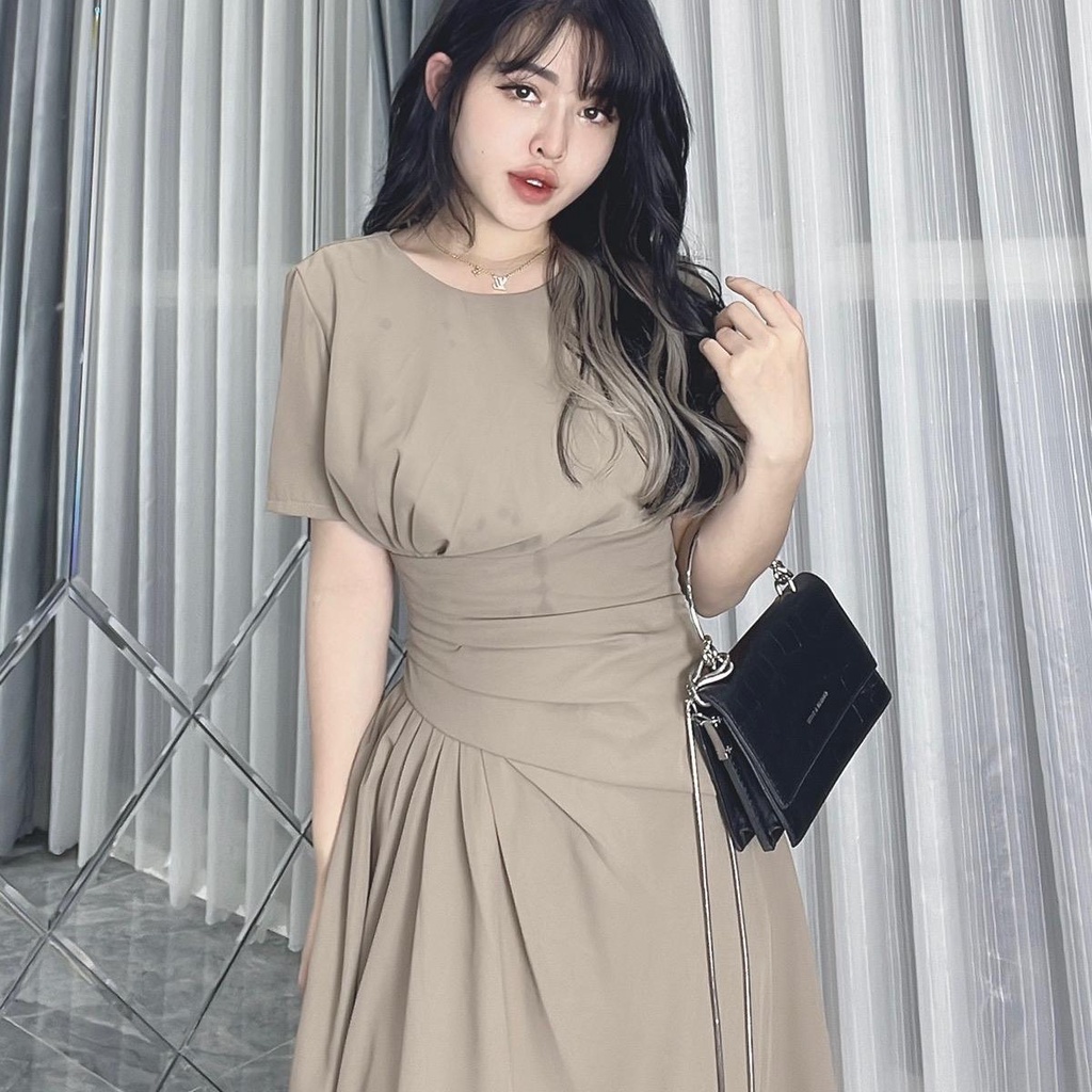 Váy xếp ly nhiều chiết eo T129
