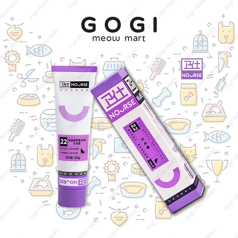 NOURSE GEL 22 - Tiêu búi lông và tránh gây tắc ruột ở mèo tuýp 120G - Vitamin &amp; Thuốc thú cưng Gogi MEOW MART