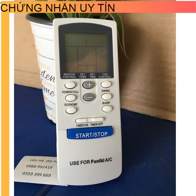 Điều khiển điều hòa Funiki MP07A có nút xanh to - tặng kèm pin - Remote điều hòa Funiki có nút xanh to MP07A