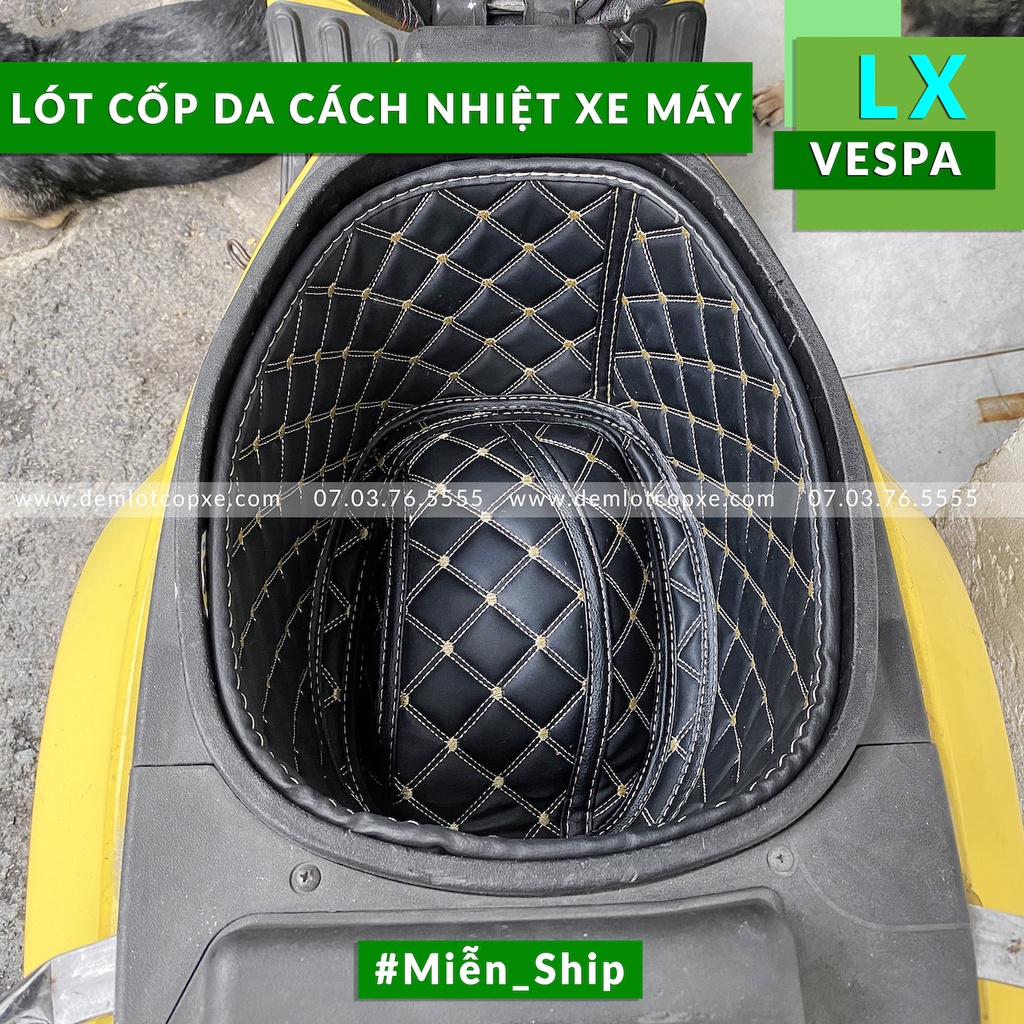 Lót Cốp Da Chống Nóng Chống shock - VESPA LX (VESPA S; Vespa ET8)-Giá Tận Xưởng-Có Túi Giấy Tờ