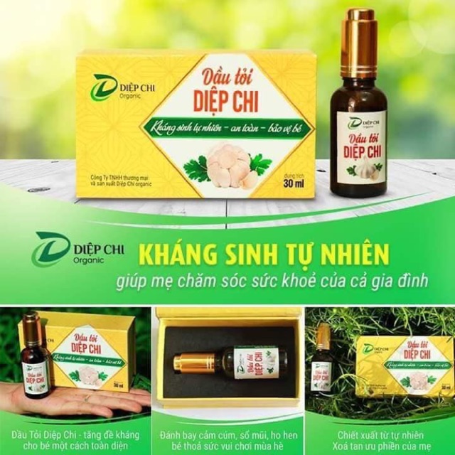 TINH DẦU TỎI DIỆP CHI (Kháng sinh tự nhiên cho bé)