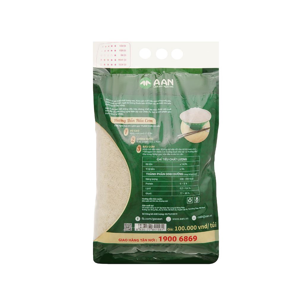 Gạo Thơm ST21 A AN Dẻo Mềm Thơm Túi 5KG