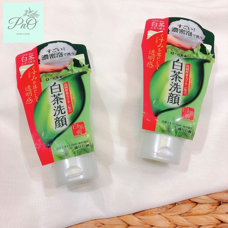( Mới về ) Sữa rửa mặt trà xanh Shirochasou - ROHTO