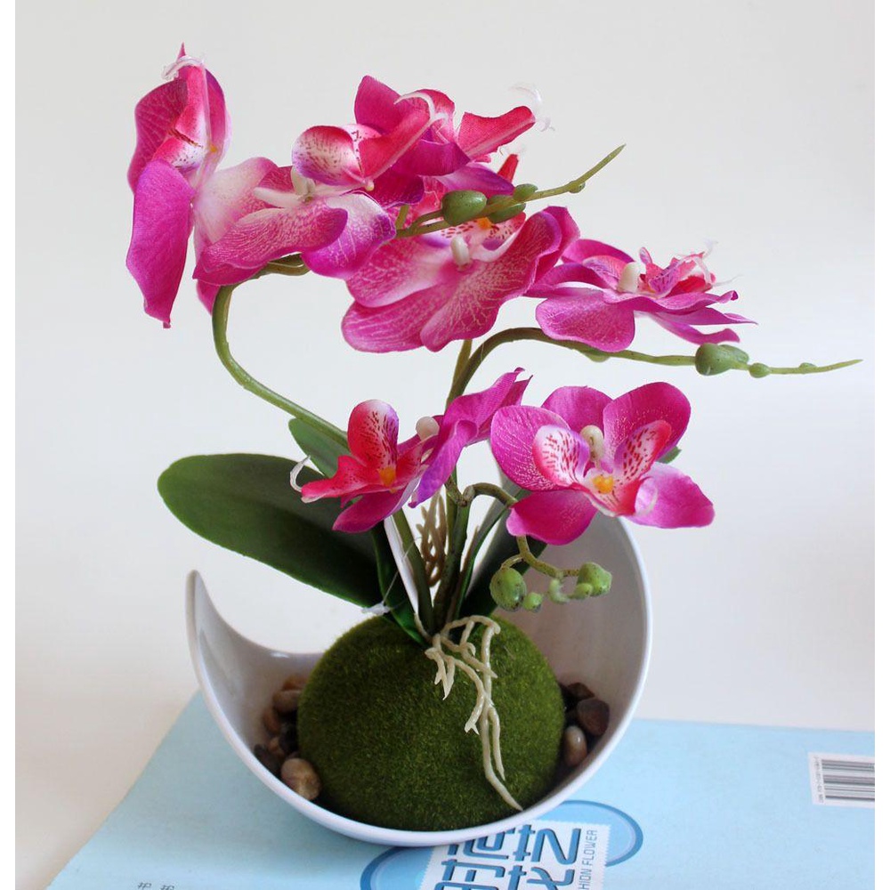 IVORY Cành Hoa Lụa Nhân Tạo Trang Trí Nội Thất Đẹp Mắt