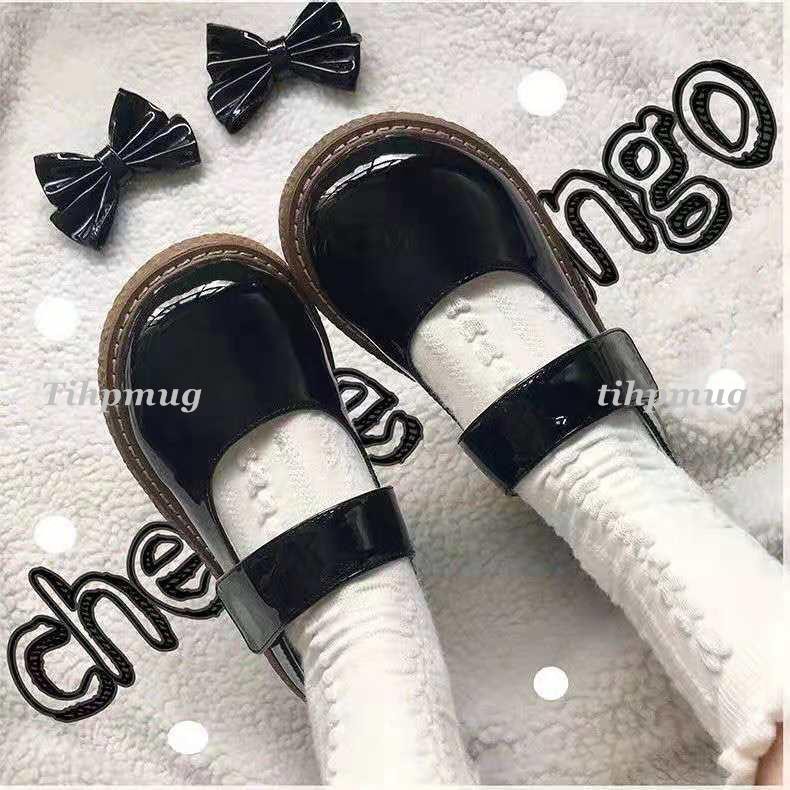 Giày búp bê đính nơ phong cách Lolita Size lớn 35-43 41 42