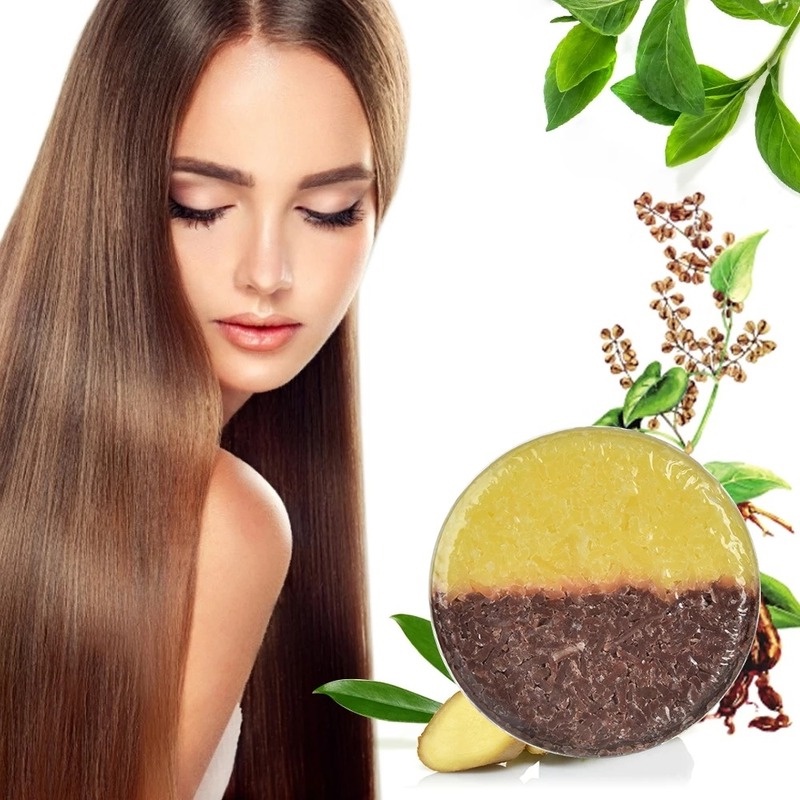 [Hàng mới về] Xà phòng polygonum multiflorum silicon làm sạch tóc không gây kích ứng tiện dụng