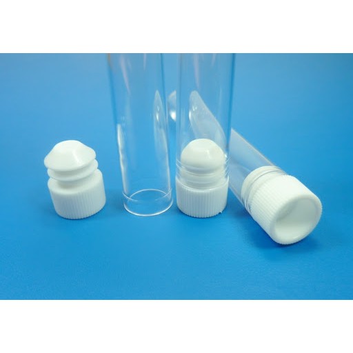 Ống nghiệm nhựa PS 5ML màu trắng có nắp không nhãn HTM túi 100 cái
