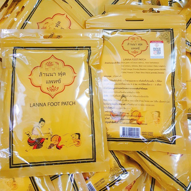 [ 1 Gói 10 miếng ] Dán chân thải độc Thái Lan Lanna Foot Patch - vibesvietnam