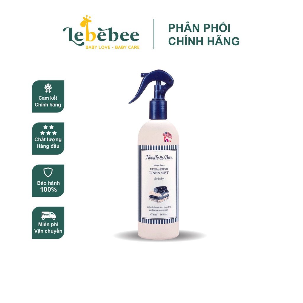 Xịt thơm quần áo em bé Noodle &amp; Boo 473ml