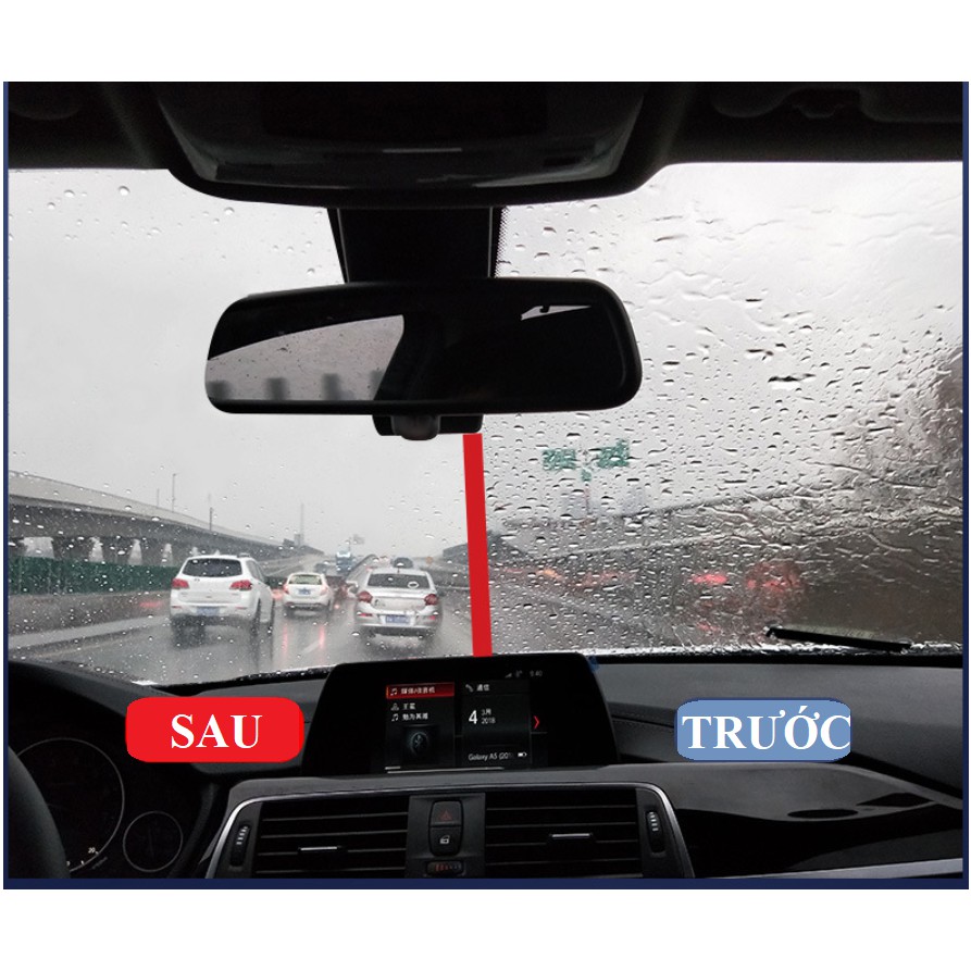 Chai xịt phủ nano chống mưa ANTI-RAIN AGENT cho kính trước xe, cửa sổ xe, gương chiếu hậu hiệu Shuaxinbao (100ml)